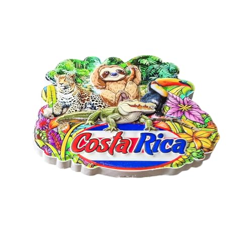 Imán decorativo de resina Costa Rica 3D para nevera miniatura 2
