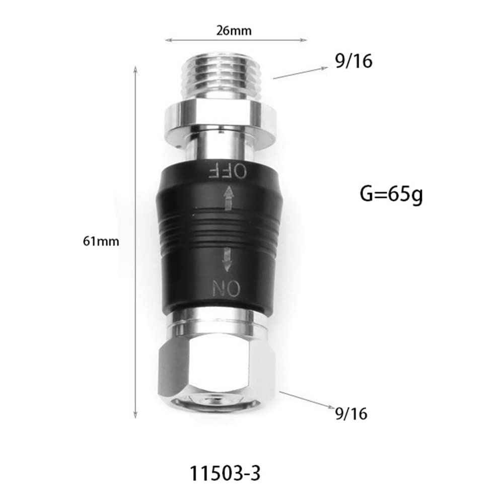 Adapter für Tauchen, Tauchen, Gewindeanschluss 9/16 mit Ein-/Ausschalter, BCD-Ventil, für mittleren Druck, Stil C