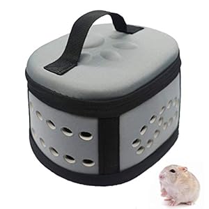 Portable Small Animal Guinea Pig Hedgehog Hamster Carrier Bag Box with Soft Mat Zipper Breathable Small Guinea Pig Chinchillas Hamster Hedgehog Car Carrier Case Handbag for Small Animals Carriers