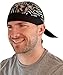 Skull Cap Biker Caps Headwraps Doo Rags - Grey Hot Rod Flames