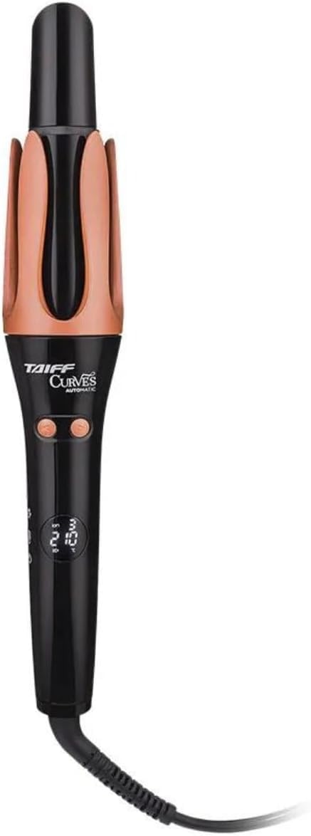 Taiff Automatic Curling Iron 1 Rotating Barrel with Ion Technology PTC Fast Heating 3 Heat Settings 340 F