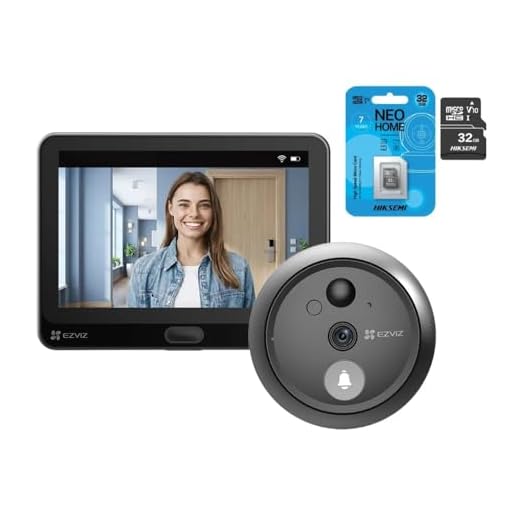Campainha Inteligente HP4 com Olho Mágico Wi-Fi, Visor Interno FULL HD e Cartão 32GB - Visão Noturna