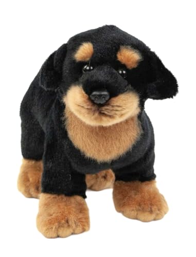 Teddys Rothenburg Kuscheltier Hund Rottweiler 18 cm stehend Plüschhund Plüschtier