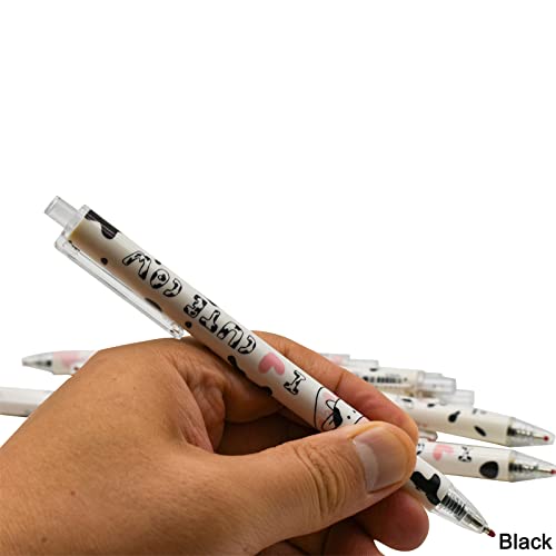 Maydahui 42 bolígrafos gel negro diseño vaca miniatura 5