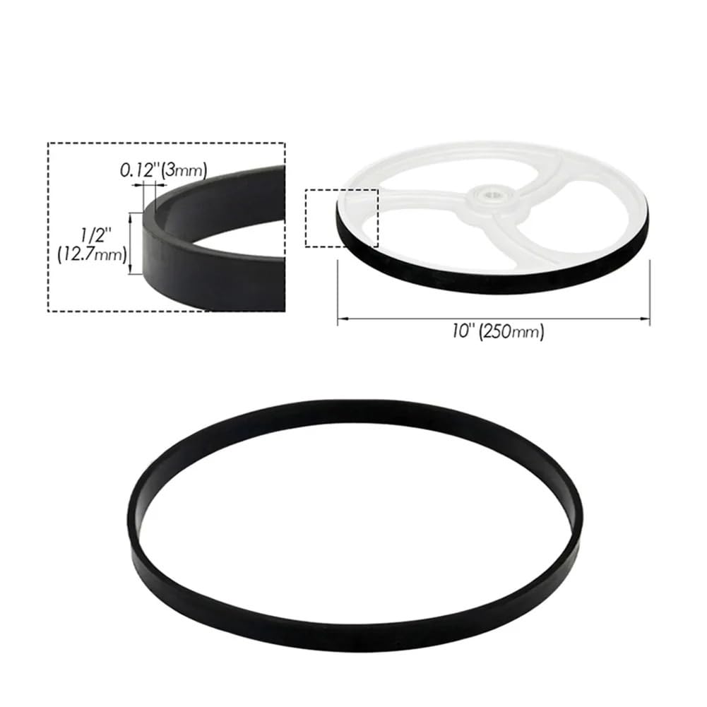 Lot de 2 lames de scie à ruban en caoutchouc antidérapant avec réduction du bruit (25,4 cm)