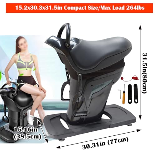 Image of INTBUYING 110V Electric Horse Riding Simulator Machine with 20 Level Speed | 3 Program Modes, Digital Display Screen, Safety Switch, Abdominal Exercise Health Fitness Equipment for Full-body Load 265lbs