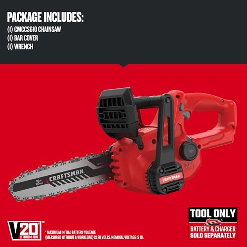 Mini tronçonneuse V20 CRAFTSMAN CMCCS610B sans fil 25,4 cm