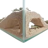 Reptile Corner Cave, 3D Printed Underground Cave Bearded Dragon Tank Decor, Snake and Shrimp Hides for Aquarium (White)