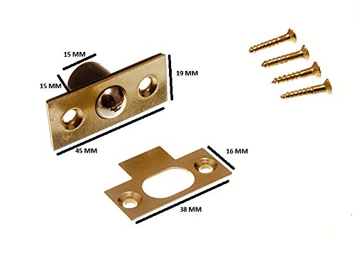 Kugelschnäpper für sicheren Türverschluss, 16 mm, 40 Stück