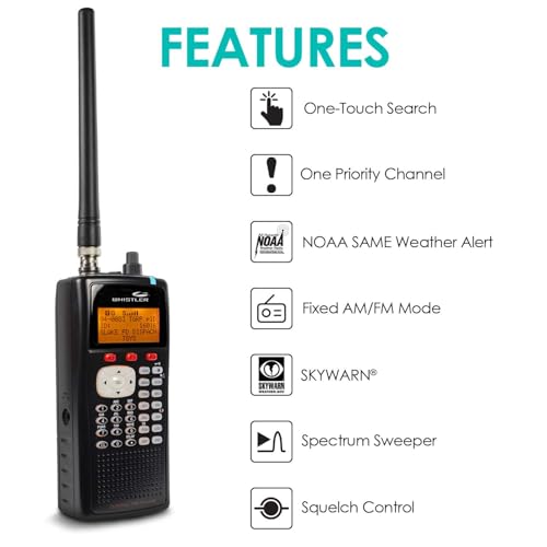 image for Whistler WS1040 Handheld Digital Scanner – P25 Phase I, Trunking, Sa