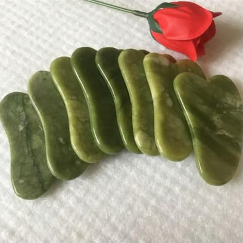 Tabla de Masaje con raspado y curación de Cristal de Cuarzo y Piedra Gua Sha de Jade Serpentina Natural, 1 Pieza - imagen 7