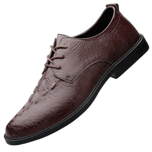 Classic Mens Leather Dress Shoes Lace Up Oxford Comfortable Casual Office Business Shoes