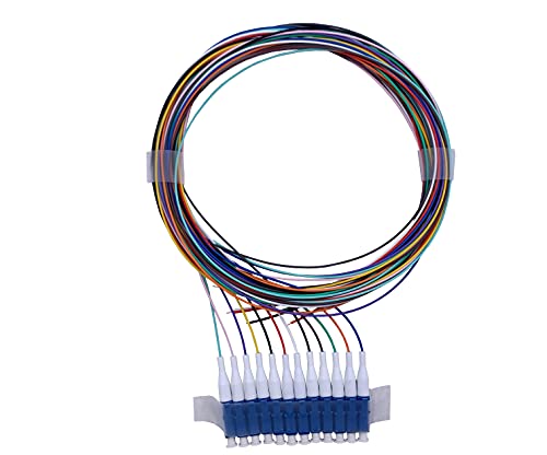Elfcam® - Colour Coded Fibre Optic Pigtail 12 Fibers LC/UPC Single-mode Sheathless Elfcam® - Colour Coded Fibre Optic Pigtail 12 Fibers LC/UPC Single-mode Sheathless