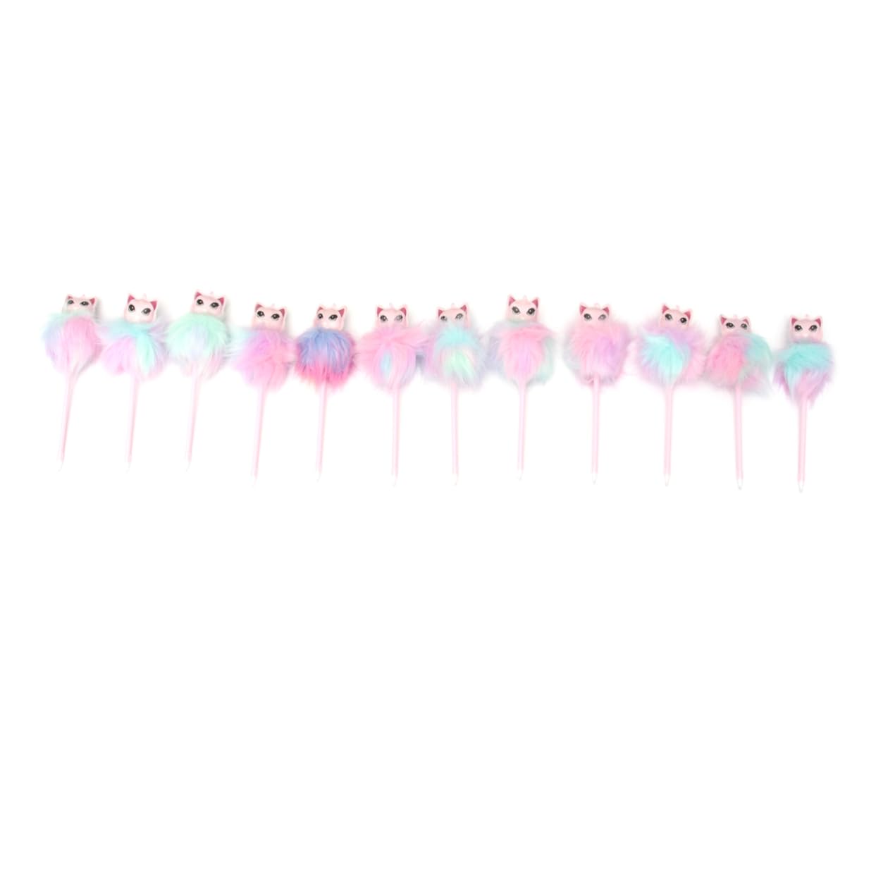 EXCEART 12pezzi Penne Sfera in Peluche Colorate per Studenti Penna Sfera per Scrivere Cancelleria Artistica per Ufficio e Scuola Colore Casuale