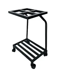 RATISON Office Chair Office Home Single Inverter-Battery Trolley Stand in 1 inch Pipe (Movable Trolly) with Height 26 inch (Trolly Suitable for All Type Inverter-Batteries) with Wheels