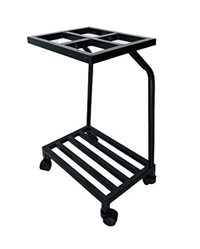 P P CHAIR Office Home Single Inverter-Battery Trolley, Stand in 1 inch Pipe (Movable Trolley) with Height 26 inch (Trolley Suitable for All Type Inverter-Batteries) with Wheels