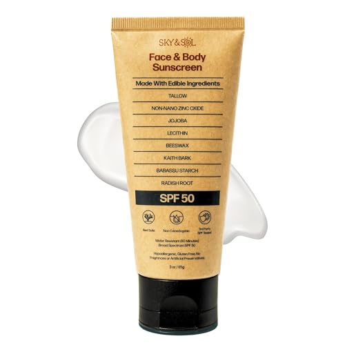 Sky and Sol Mineral Sunscreen SPF 50 | With...