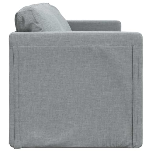 Sofá de suelo con función de dormir para salón moderno gris claro 7