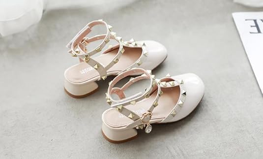 Girls Roman Sandals Low Heels Ankle Strap Summer Sandals3
