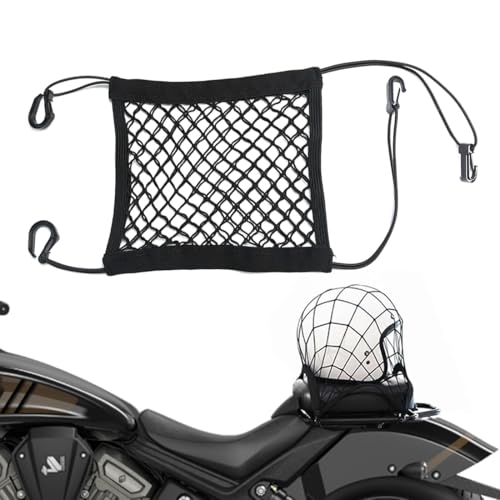 Red de Equipaje Elástica para Moto, 1 Piezas Red de Casco para Moto, Red para Casco con Ganchos, Accesorios para Moto Malla para Equipaje de Bicicleta para Asegurar el Equipaje del Casco