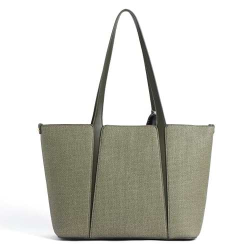 Image of EXOTIC Premium Serelle Weave Structured Tote Bag with Textured Finish and Secure Zip Compartment