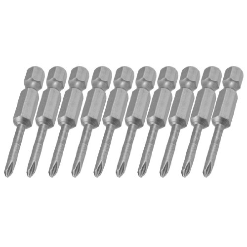 uxcell a12092000ux0004 10 Pcs 1/4 inches Hex Shank Magnetic 3mm PH1 Phillips Screwdriver Bits