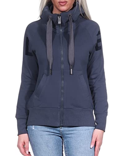 Elbsand Damen Sweatjacke mit Kapuze Hoodie mit Kapuze Hoodie ESKekoa 70435...