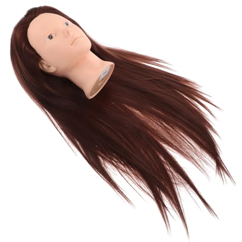 Tête de mannequin pour salon de beauté et formation en cosmétologie avec cheveux synthétiques