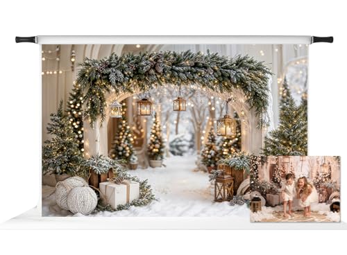 Guirlande d'arche de Noël décoration de la maison et fond photo arbre de neige 3x2m
