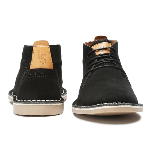 Image of LOUIS STITCH Chukka Boots for Men| Suede Leather Boots for Men| High Ankle Casual Boot | Casual Office & Trekking Shoes | Hiking Boots for Men | Stitch Down Desert Boots | [LSSDSUCKBGJB ]