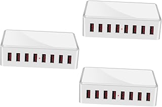 UKCOCO 3Pcs Carregador Estação De Carregamento De Mesa Estações De Carregamento De Telefone Celular Estação De Carregamento De Mesa Estação De Carregamento USB Hub De Carregamento USB