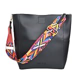 MERSI Demi Bucket Purse - Vegan Leather Bucket Bag with a Detachable Mini Pouch - Two Adjustable Sho
