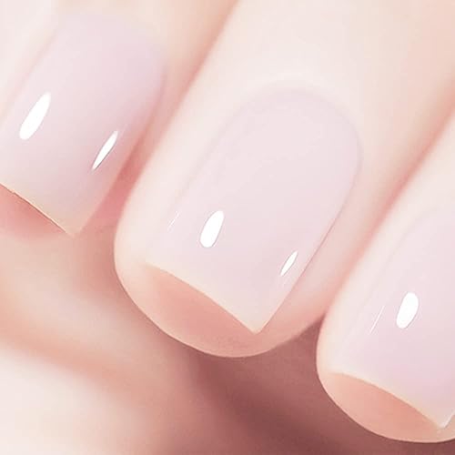 Miniatura 166 de Vishine Esmalte de uñas de gel blanco transparente lechoso de 0.5 fl oz, esmalte de gel UV LED, color nude lechoso para el hogar, manicura, barniz