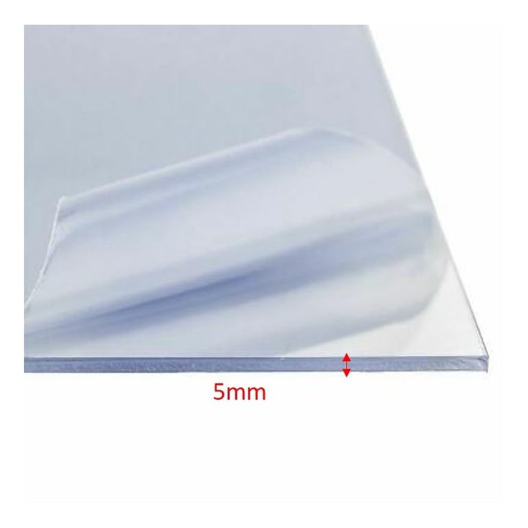 Placa de policarbonato compacto de 5 mm transparente UV de 100x100 cm 2