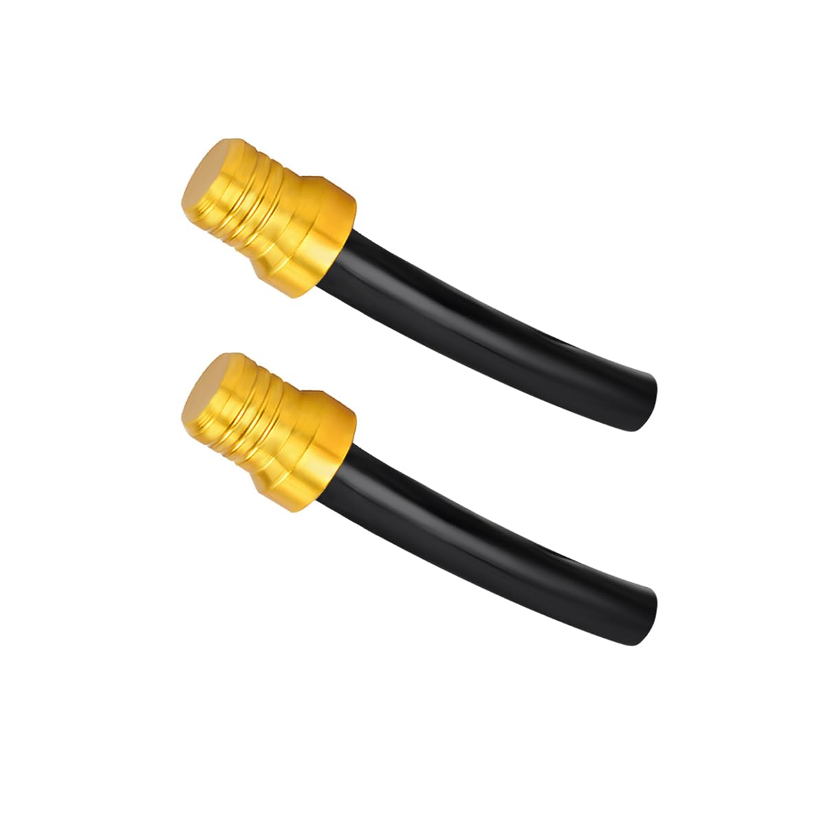 Ohleats 2PCS Breather Hose Gas Fuel Tank Cap, One Way Valve, Yellow, Black Hose