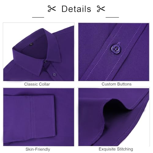 Image of Alizeal Mens 3 Pcs Long Sleeve Shirts Set