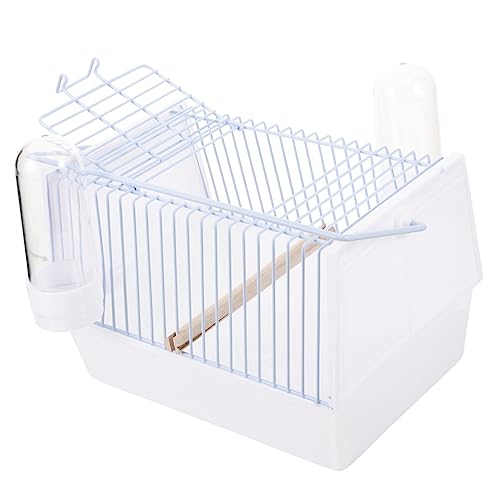 WOONEKY 1 Juego De Jaula De Transporte para Pájaros Y Loros Jaula Portátil para Loros Jaula Pequeña De Alambre para Mascotas Bolsa De Viaje para Pájaros Jaula para Pájaros Jaula