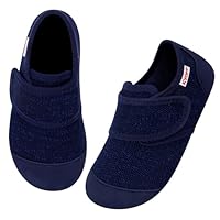 Kyopp Hausschuhe Kinder Barfussschuhe Atmungsaktive Pantoffeln für Jungen Mädchen Rutschfest Turnschläppchen Kleinkinder Slippers(Dunkel Blau, 26/27EU)