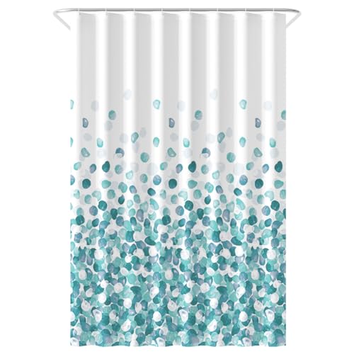 Loti Living Rideau de Douche Anti-moisissure 120 x 200 cm – Océan – Polyester –avec Anneaux – Rideaux de Douche - Shower Curtain - Tissu Lavable en...