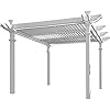 Avalon 10 x 10 adjustable louvered vinyl pergola  urban country home decor