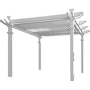 Avalon 10 x 10 Adjustable Louvered Vinyl Pergola