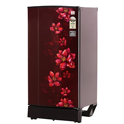 Image of Godrej 185 L 1 Star Direct Cool Single Door Refrigerator (RD EDGE 200A 13 TRF BR WN, Berry Wine, Largest Vegetable Storage, 2022 Model)
