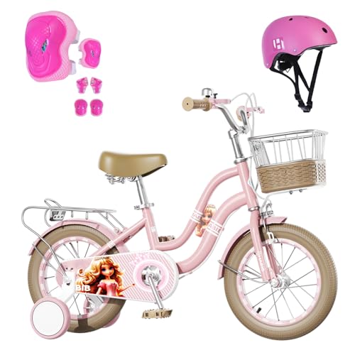 Habib Mädchenfahrrad Klassik | 12 Zoll | Elegantes Design in Mint | Inkl. Luftpumpe & 6-teiligem Schutz-Set | Karbonstahlrahmen & Duales Bremssystem | Mitwachsend & sicher für Mädchen 3-8 Jahre