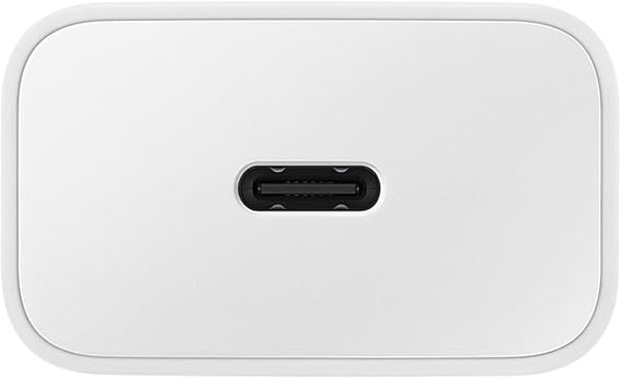 Samsung 15 Watt USB Type-C fast charging adapter, data wired charger, white