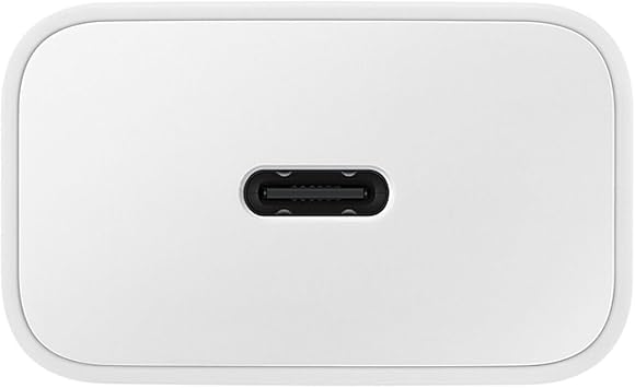 Samsung 15 Watt USB Type-C fast charging adapter, data wired charger, white