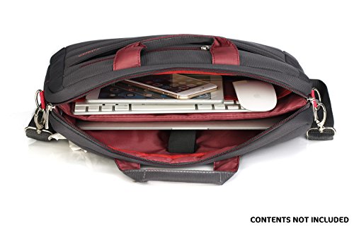 Bipra 15.6 Inch Laptop Bag With Shoulder Strap Black With Red Detailing Suitable For 15.6 Inch Laptops #TOP4