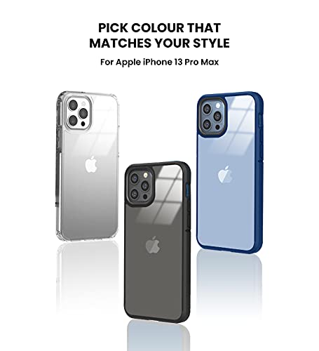 Image of Golden Sand for Apple iPhone 13 Pro Max Case - Ice Crystal Hybrid Scratch-Resistant, Shockproof Slim Back Cover, Transparent PC Military Grade TPU, Graphite Black