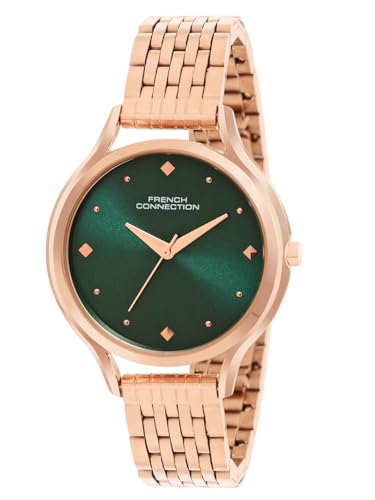 French Connection Analog Green Dial Womens Watch-FCN096NRGM (B0D76WHP3X) Amazon Price History, Amazon Price Tracker