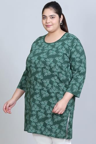 Image of RYSH Women's Plus Size Printed Longline Tops | Printed longline tops in multiple colours and plus sizes