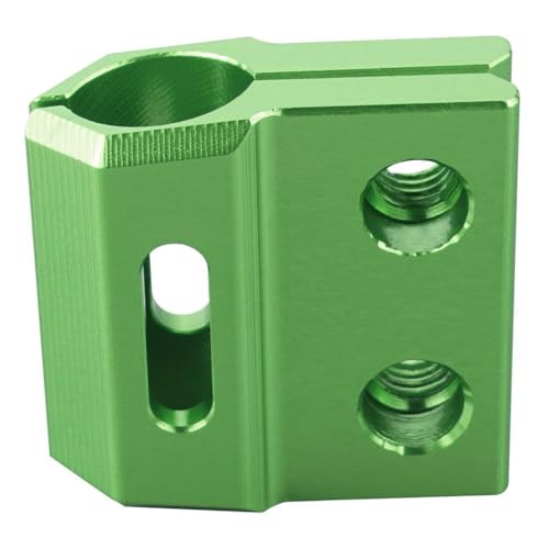 Soporte de manguera de freno KX250 resistente al desgaste con acabado verde anodizado de aluminio